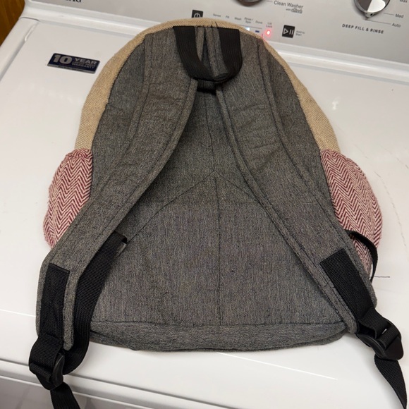 Himalayan Hemp Multicolor Patterned Backpack - Picture 2 of 6